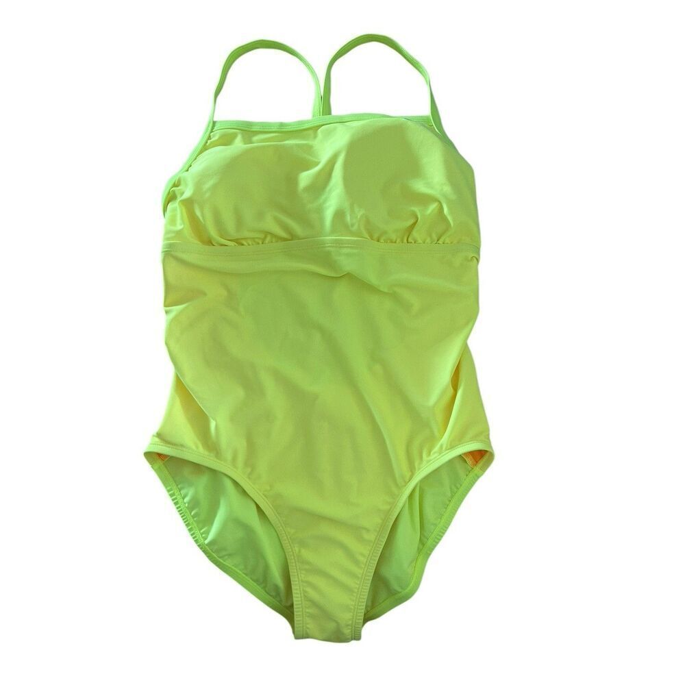 NIKE SWIM HYDRASTRONG FAST BACK RACERBACK ONE PIECE SWIMSUIT ‎ Size XL Yellow